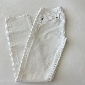 PAIGE Women's Crisp White Straight Leg Jeans